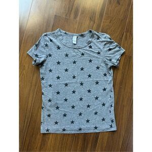 Alternative Apparel S grey tee shirt blue stars